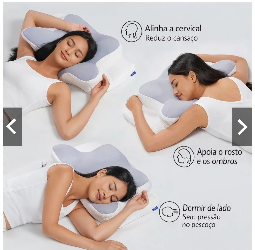 Mulher dormindo de costas, de lado e apoiando os ombros confortavelmente